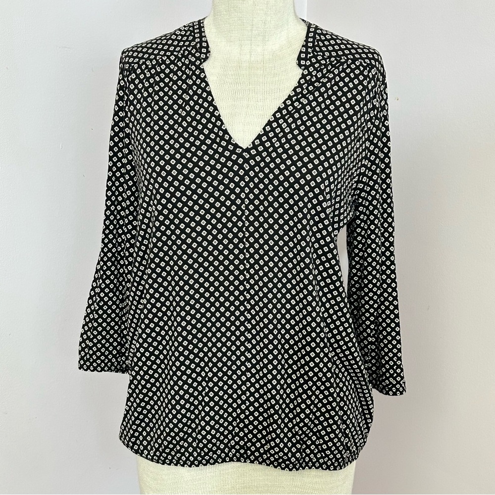Marc O’Polo Black & Ivory Popover Top L